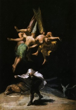 Brujas en el aire Francisco de Goya Pinturas al óleo
